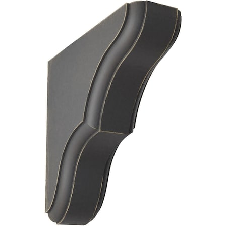 Ekena Millwork 1 3/4"W x 5 1/2"D x 5 1/2"H Stratford Wood Vintage Decor Bracket, Black BKTWD02X06X06STBL